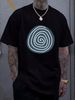 Circle T Shirt Soft Unisex Stylish Breathable Top For Everyday Wear Stretched Streetwear Casual Slightly Fashion Versatile Graphic Homme_viptrois.com