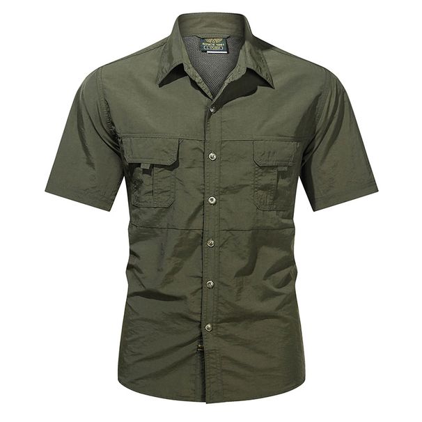 Men's Clothing Summer Short Sleeve Shirt Men's Outdoor Loose Tactical Shirt Casual Mountaineering Shirt Thin_viptrois.com