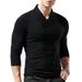 Men's Autumn And Winter New Solid Color Long-sleeved T-shirt Bottoming Shirt Slim Men's T-shirt_viptrois.com