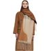 Unisex Thickened shawl loop yarn jacquard geometric scarf_viptrois.com