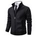 Autumn And Winter Men's Trendy Stand-up Collar Slim-fitting Long-sleeved Casual Knitted Sweater_viptrois.com
