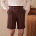 Men's Clothing Summer Naples Gurga Shorts Men's Business Straight Pants Gentleman Five Point Suit Pants_viptrois.com
