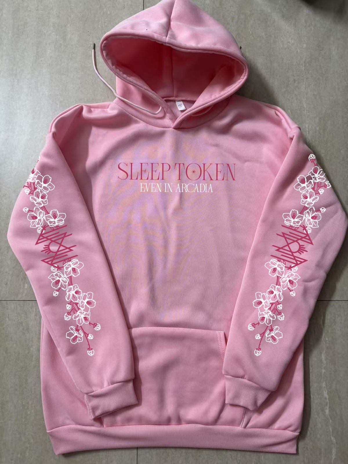 New Sweatshirt Even In Arcadia Floral Hoodie Baby Pink_viptrois.com