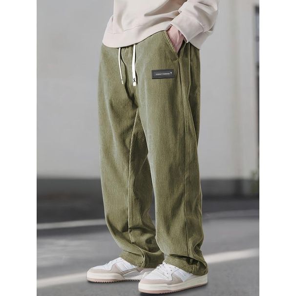Men's Retro Casual Pants – Loose Fit Straight Leg Workwear Trousers, Streetwear Essentials For Everyday Comfort_viptrois.com