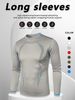 Men's Performance Workout Long Sleeve T-Shirt – =Slim Fit, Breathable & Quick-Dry (Black/White/Grey/Navy/Army Green/Red, EU/US Sizing XS-XXL)_viptrois.com