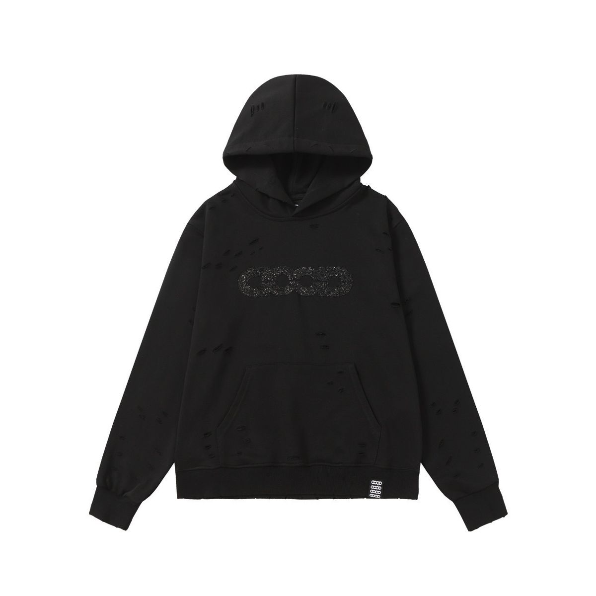 GOODBRAND Broken Diamond Ripped Hoodie_viptrois.com