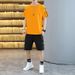 Men's Clothing Thin Suit Round Neck Breathable Short-Sleeved T-Shirt Loose Large Size Versatile Two-Piece Suit_viptrois.com