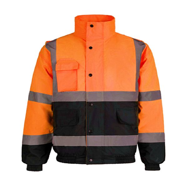 Men's Clothing Workwear Jacket Spot Construction Site Labor Protection Reflective Clothing Autumn And Winter Thick Warm Waterproof Reflective Jacket_viptrois.com