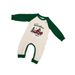 Christmas cottage alphabet plaid Christmas family dress printed homewear pajamas_viptrois.com