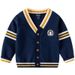 kids'clothing Boy's sweater cardigan baby V-neck embroidered children's top_viptrois.com