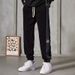 Men's Velvet Sweatpants Loose Fit Casual Autumn Winter Fashion Waffle Patterned Grey Color Bottoms_viptrois.com