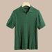 Men's Clothing Lightly Mature Polo Shirt Men's Short Sleeved Trendy T Shirt Simple Slim Lapel Pullover Knitted Half Sleeved Temperament Top_viptrois.com