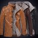 Men's Faux Leather Jacket With Fur Collar – Mid-Length Winter Coat (Black/Khaki/Grey, M-8XL)_viptrois.com