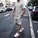 Men's Clothing Men's Summer Sports Suit Red And White Striped Crew Neck T-Shirt And Shorts Two-Piece Set Short Sleeve Active Wear_viptrois.com
