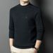 2025 Autumn Winter High-end Men's Thickened Crew Neck Knitted Sweater For Middle-aged, Plus Size, Loose Fit, Fashionable_viptrois.com