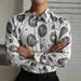 Men's Clothing Trendy Spring And Autumn New Style Light Mature Casual Printed Long Sleeved Youth Popular Men's New Shirt_viptrois.com