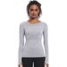 New Quick-Dry Sleeve Women's Sports Running Fitness Breathable Seamless One-Piece Long Yoga Top_viptrois.com