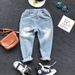 Children's Clothing Manufacturers Direct Sales 2024 Spring Boys And Girls Korean Style Versatile Personality Ripped Jeans A6705 Children's Pants_viptrois.com