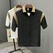 2025 Design Sense Men's Short-sleeved Polo Shirt Summer Casual Lapel T-shirt Trendy Brand Ruffian Handsome Versatile Half-sleeved Top_viptrois.com