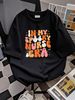 Groovy In My Spooky Nurse Era Halloween Nursing T-Shirt Top For Everyday Wear Women Top Graphic Tees Streetwear Graphic Unisex Summer Stretched Comfortable Soft Stylish Women Fashion Print Round Neck Short Sleeve Breathable Casual Versatile_viptrois.com