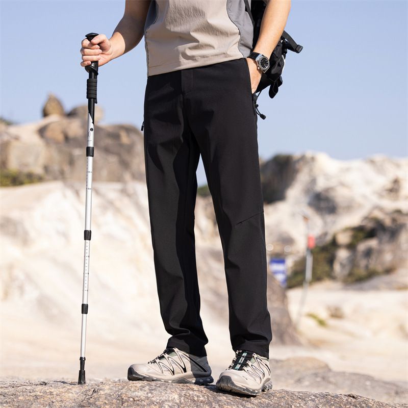 Men's Clothing Summer Outdoor Thin Hiking Pants Assault Pants Quick Drying Elastic Waist Straight Sports Casual Pants Versatile Men's Pants_viptrois.com