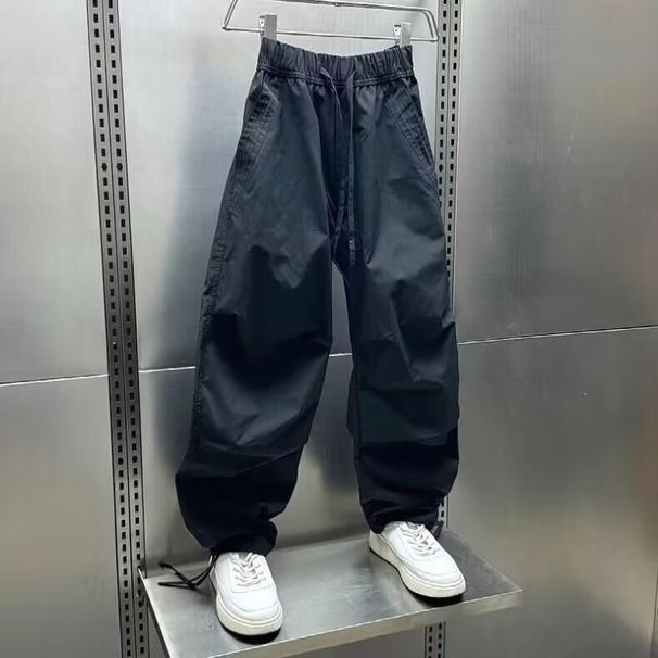 Men's Clothing Pants American Trend All Match Casual Pants Loose Straight Wide Leg Pants Quick Drying Paratrooper Pants_viptrois.com