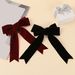Hair Clips Elegant Decorative Styling Accessories Hair Pins with Long Ribbon Big Bow for Girl_viptrois.com