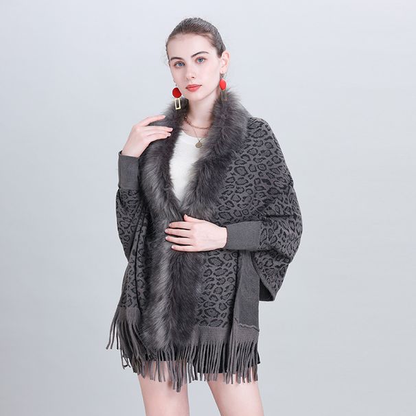 Women wool collar shawl knitted coat. Women wool collar shawl knitted coat_viptrois.com