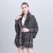 Women wool collar shawl knitted coat. Women wool collar shawl knitted coat_viptrois.com