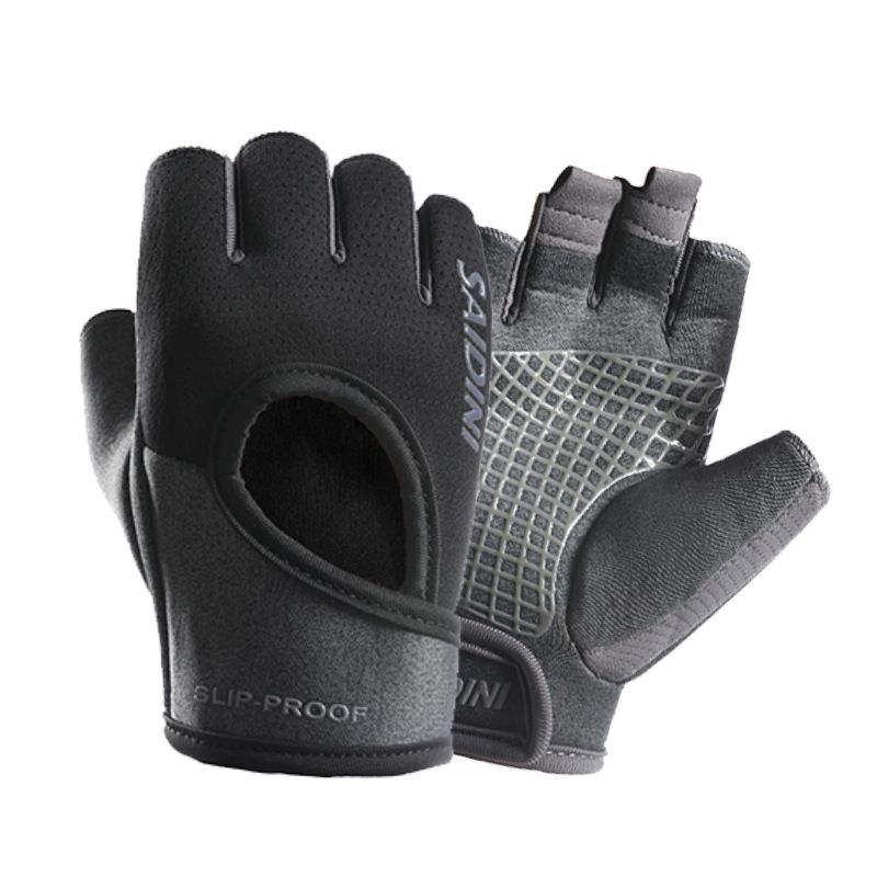 Fitness half-finger gloves male equipment training wear-resistant palm anti-slip feeling bicycle exercise yoga female outdoor riding_viptrois.com