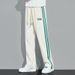 Men's Clothing Straight Leg Casual Sweatpants Men's Summer Loose Wide Leg Pants Thin Striped Versatile Sports Pants_viptrois.com