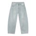 Men's Distressed Streetwear Jeans – Raw Hem Relaxed Fit Vintage Washed Denim Pants With Knee Slits & Bleach Splatter (S-XL, Mid-Rise, Zip Fly)_viptrois.com