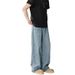 Retro And Old Jeans Men's Ins Trendy Brand Japanese Ruffian Handsome Wide-leg Dad Pants High Street Versatile Loose Straight Pants_viptrois.com