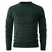 Men's Casual Knit Sweater Slim Fit Round Neck Long Sleeve Pullover Basic Solid Color T-Shirt For Autumn Winter Plus Size Comfortable Soft Fabric_viptrois.com