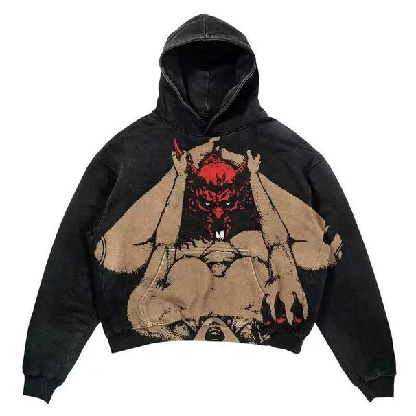 New 2025 Printed Sweatshirt Hoodie Loose Versatile Top Hot Sale_viptrois.com