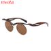 New Fashion Personality Round Frame Sunglasses Female Trend Ins Net Red Same Personality Half Frame Sunglasses T1303_viptrois.com