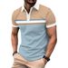 Men's Business Polo Shirt Casual Summer Short Sleeves Tops Plaid Pattern Print Button T Shirt Loose Clothes Fashion Golf Shirts_viptrois.com