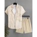 Men's Printed Resort Shirt & Shorts Set - Lightweight Summer Casual Outfit With Open Front_viptrois.com