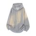 Men's Hooded Zip-Up Sweatshirt - Retro Style Pullover With Jacquard Design, Loose Fit Casual Long Sleeve Outerwear_viptrois.com