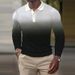 Men's & Women's Gradient Color Long Sleeve Polo Shirt - Fashionable Casual Wear For Autumn & Winter_viptrois.com
