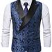 Men's Slim-Fit Waistcoat – Stylish Floral Print Vest For Business & Casual Wear Men's Clothing_viptrois.com