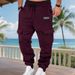 Heavyweight Workwear Pants - Winter-Ready Relaxed Fit Men's Cargo Trousers With Reinforced Stitching For Casual & Outdoor Activities_viptrois.com