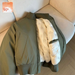90 White Duck Down Men's Winter American Style Short Oversized Flight Stand Collar Thickened Baseball Cotton Jacket_viptrois.com