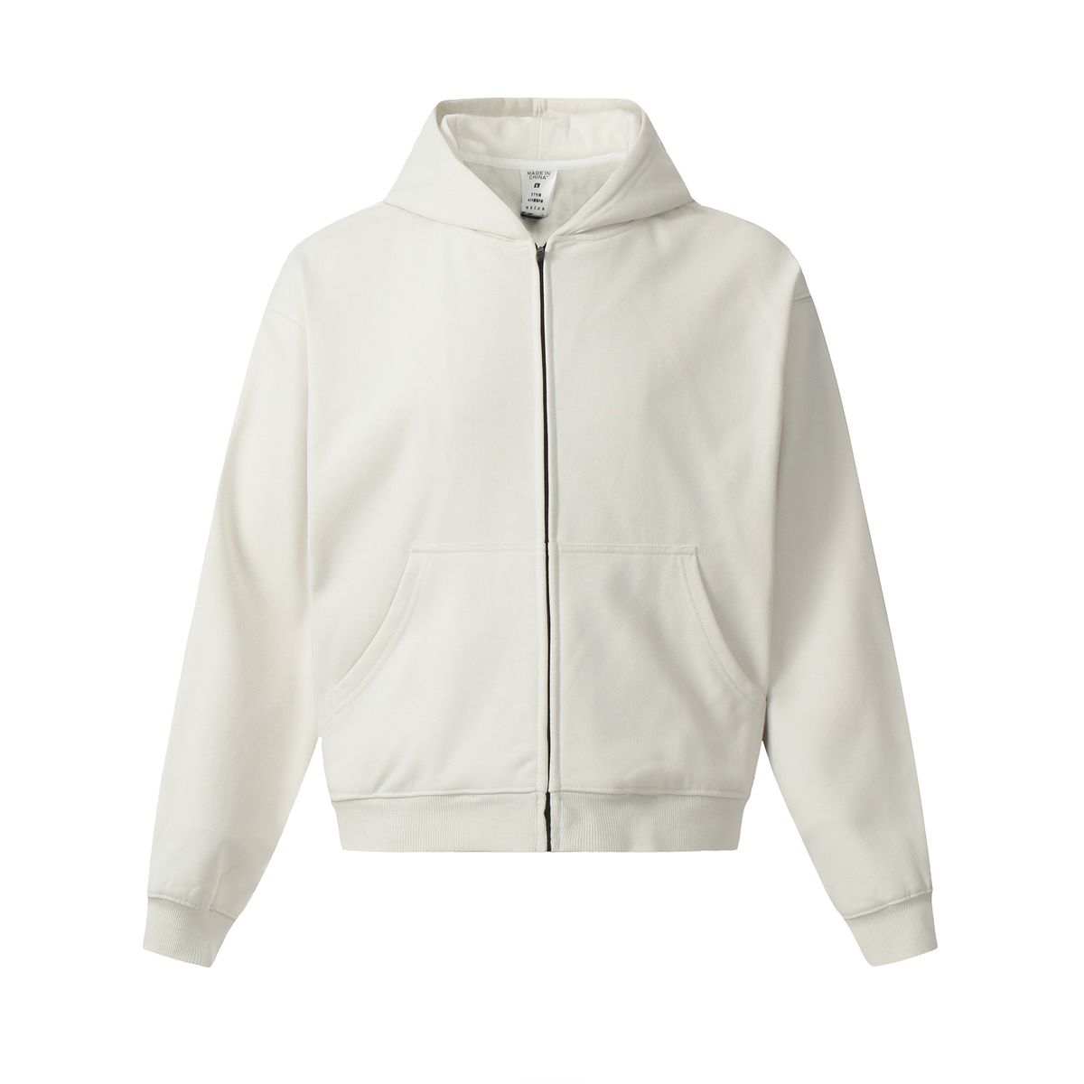 Unisex 350GSM Fleece Zip-Up Hoodie – Oversized High Street Pullover With Kangaroo Pocket (Black/Grey/Coffee/Paris Grey/Off-White, M-XL)_viptrois.com