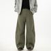 Men's Clothing Side Split Stitching Scimitar Casual Pants Men's Autumn New Trendy Brand Loose Retro Texture Pleated Trousers_viptrois.com