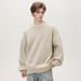 Nordmann Heavyweight Thick Knit Basic Crew Neck Sweater For Men, Autumn And Winter Trendy Brand Textured Solid Color Knitwear_viptrois.com