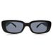 Small Square Frame Black Disco Travel With Men And Women's Sunglasses Metal Teeth_viptrois.com