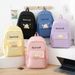 Luggage & Bags new contrast color schoolbag middle school student backpack lightweight large capacity four piece primary school student backpack_viptrois.com