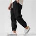 "Men's Casual Linen-Blend Pants - Straight Leg, Relaxed Fit, Breathable & Lightweight For Everyday Wear (S-XXXL, 7 Colors)_viptrois.com