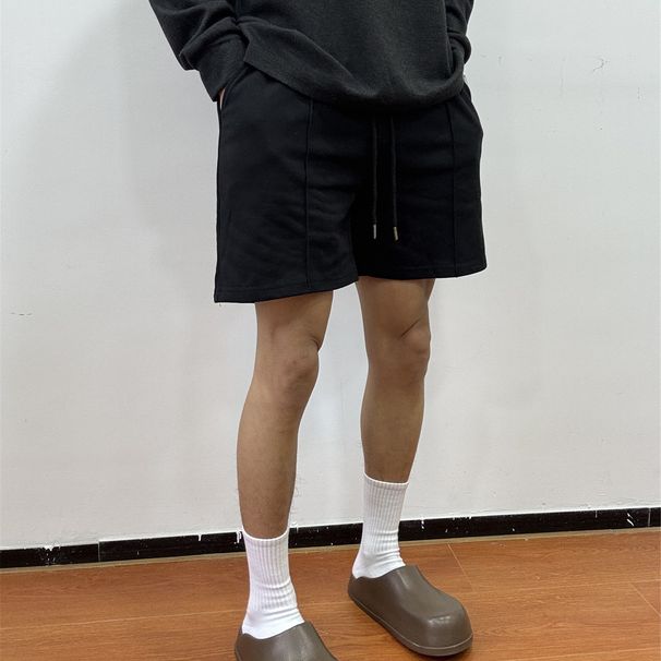 Men's Clothing Large Terry Sports Shorts Men's Four Point Pants Loose Summer Breathable Fitness Training Shorts_viptrois.com
